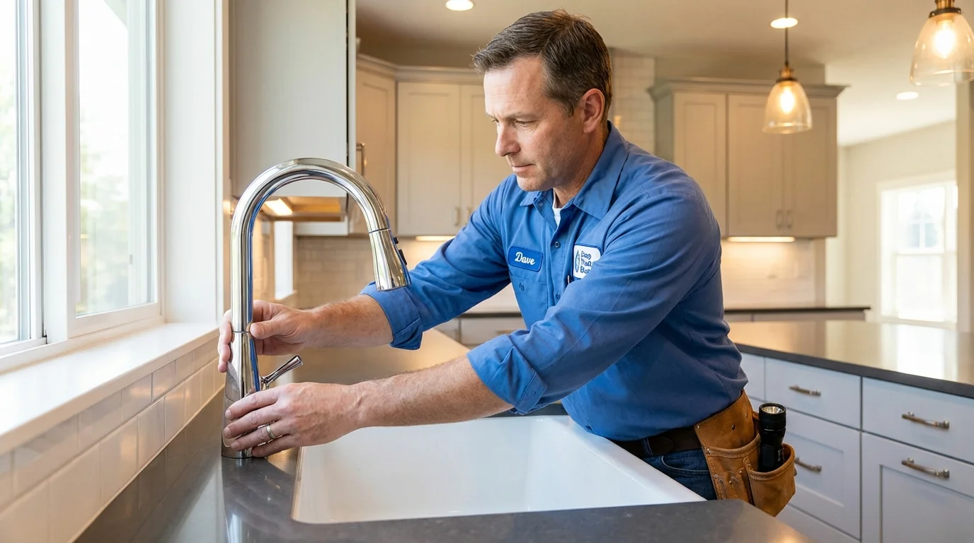 Kitchen faucet installation by Johns Plumbing LLC in Everett